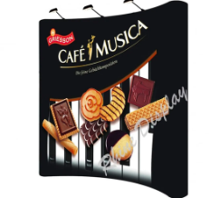 POP UP STAND CURVED,3X3(230X230)WITH LIGHTS